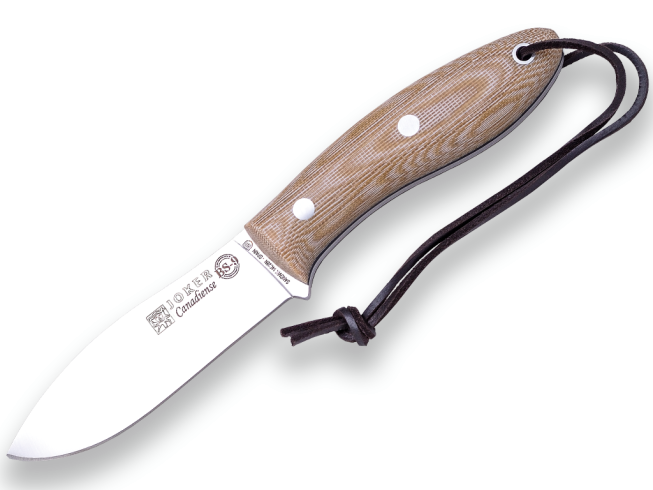 JV BS9 cuchillo bushcraft con hoja de acero carbono y mango de micarta  negra - 53-BS9-MICAR - JV CDA